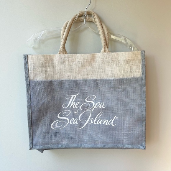 Woven jute tote bag from The Spa at Sea Island Cloister - Picture 1 of 5